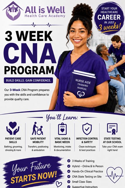 3-Week CNA Program program card