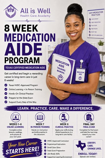 Medication Aide program card